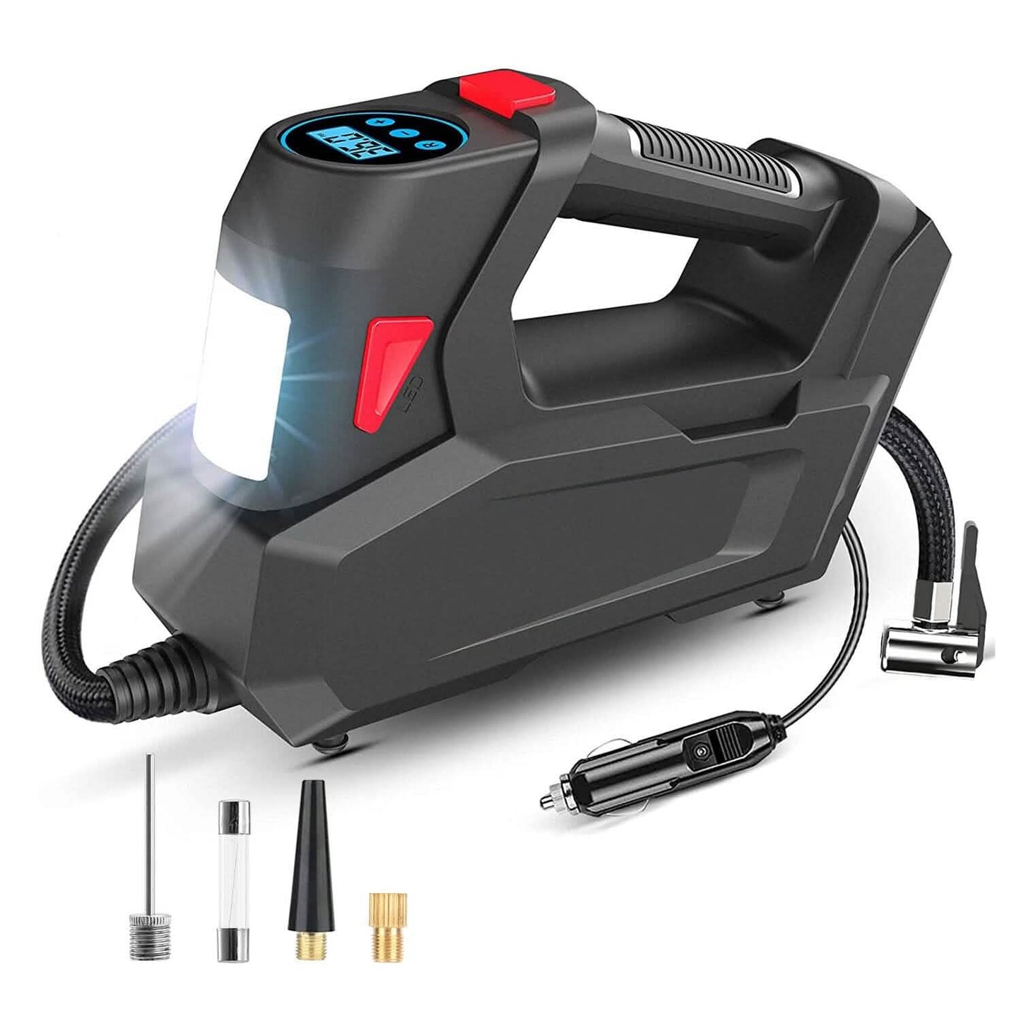Portable Tire Inflator 120 PSI Maximum 90W Powered Tire Pump with Digital Display LED DailySale