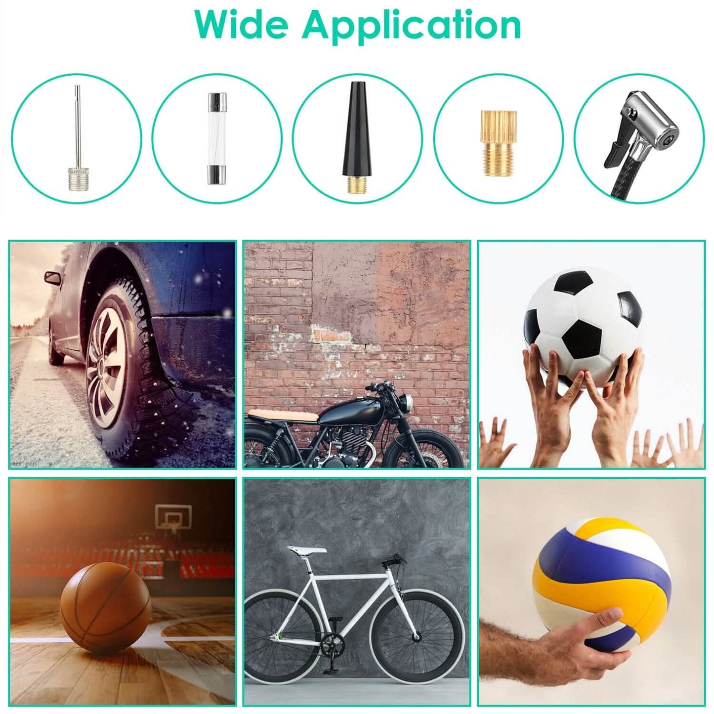 Portable Tire Inflator 120 PSI Maximum 90W Powered Tire Pump with Digital Display LED DailySale