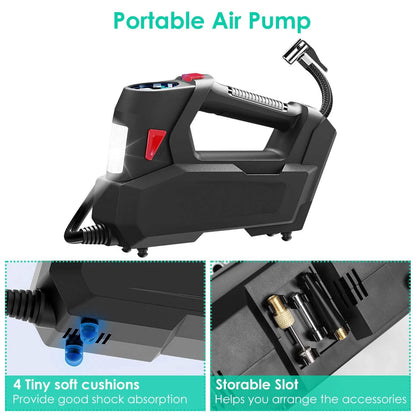 Portable Tire Inflator 120 PSI Maximum 90W Powered Tire Pump with Digital Display LED DailySale