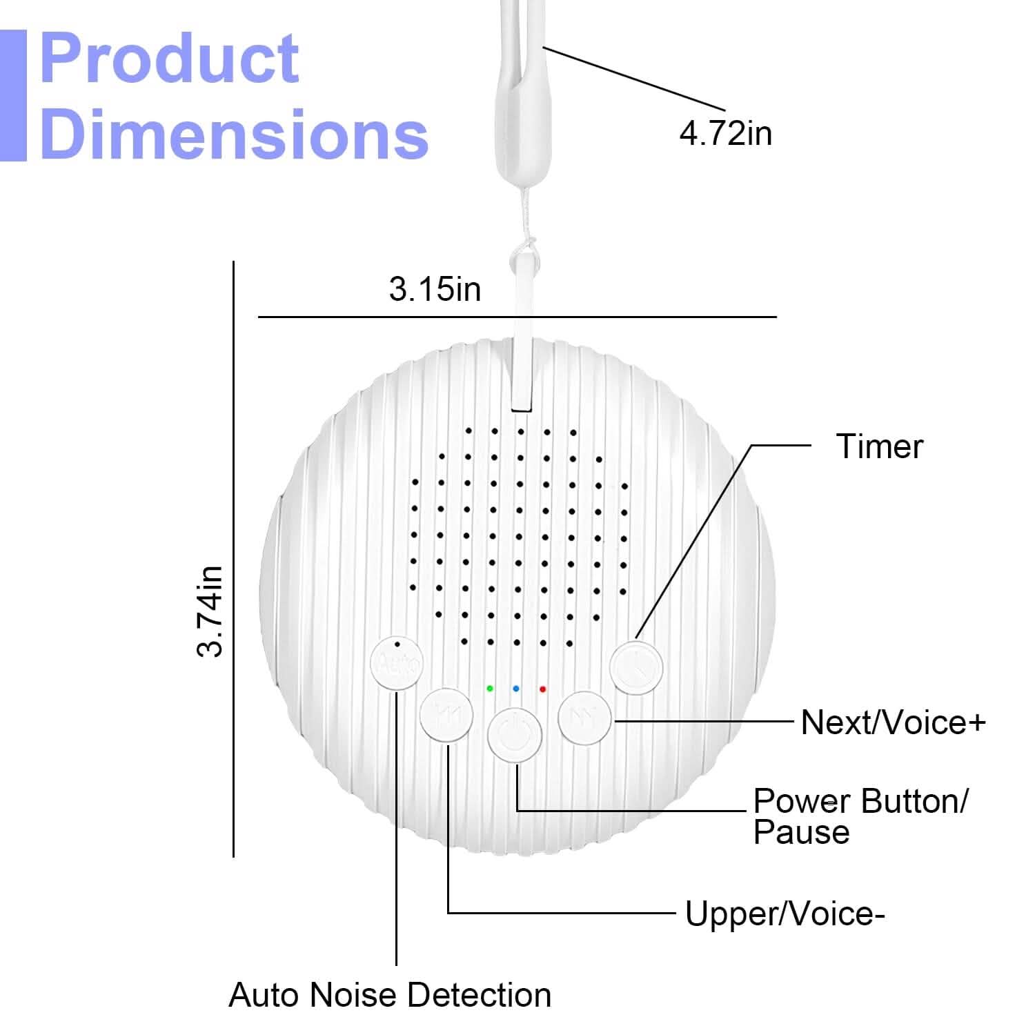 Portable White Noise Sound Machine for Sleep Aid DailySale