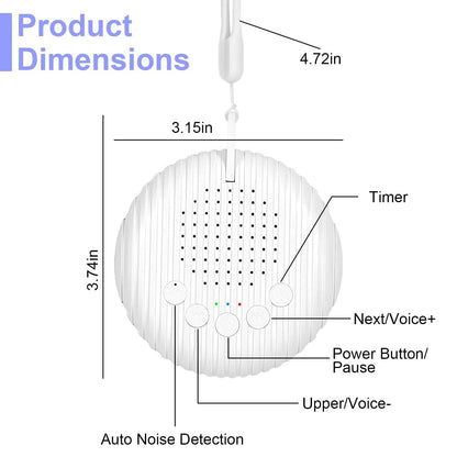 Portable White Noise Sound Machine for Sleep Aid DailySale