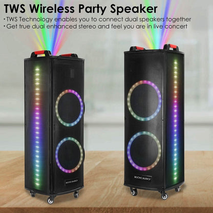 Portable Wireless Party Speaker Colorful Lights DJ PA System DailySale