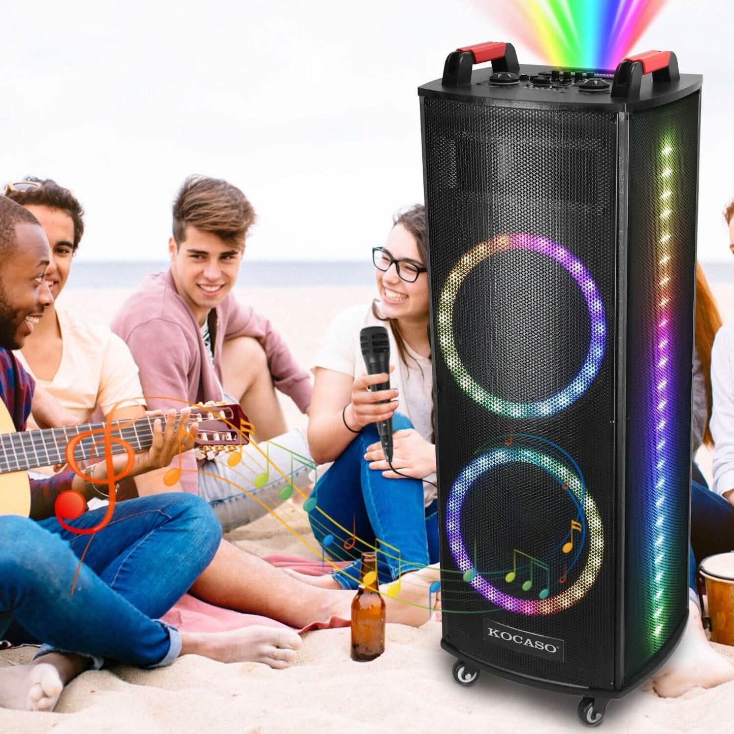 Portable Wireless Party Speaker Colorful Lights DJ PA System DailySale