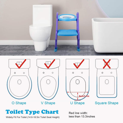 Potty Training Toilet Seat with Steps DailySale