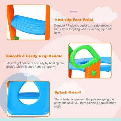 Potty Training Toilet Seat with Steps DailySale