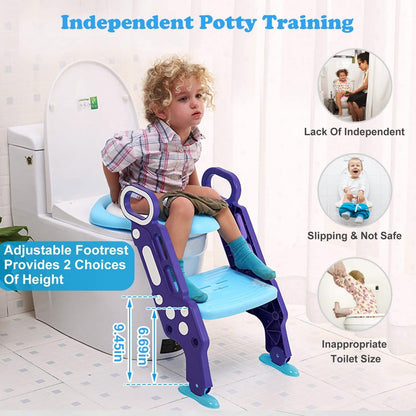 Potty Training Toilet Seat with Steps DailySale