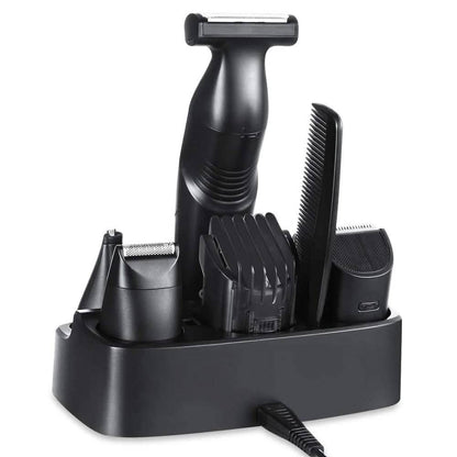 Povos Cordless 5-in-1 Beard Trimmer Body Groomer Style and Detail Kit DailySale