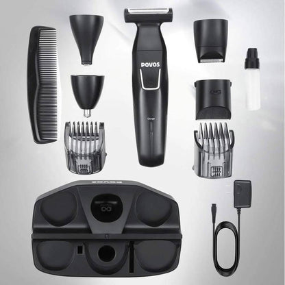 Povos Cordless 5-in-1 Beard Trimmer Body Groomer Style and Detail Kit DailySale