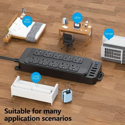 Power Strip Plug with 10-Outlets, 6 USB Ports and 2 USB-C DailySale