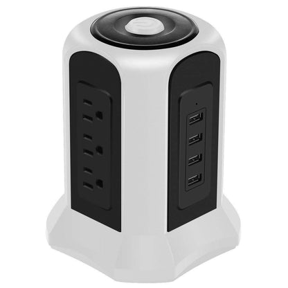 Power Strip Tower with 9 AC-Outlets and 4 USB Charging Ports Switch Control DailySale