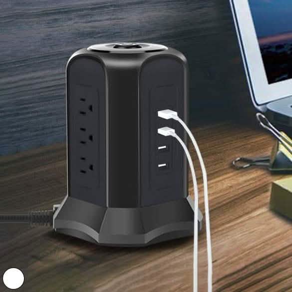 Power Strip Tower with 9 AC-Outlets and 4 USB Charging Ports Switch Control DailySale
