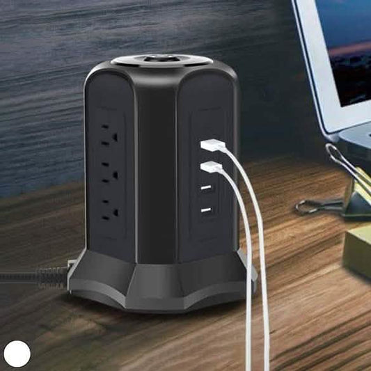 Power Strip Tower with 9 AC-Outlets and 4 USB Charging Ports Switch Control DailySale