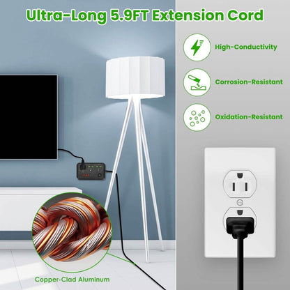 Power Strip with 5.9ft Extension DailySale