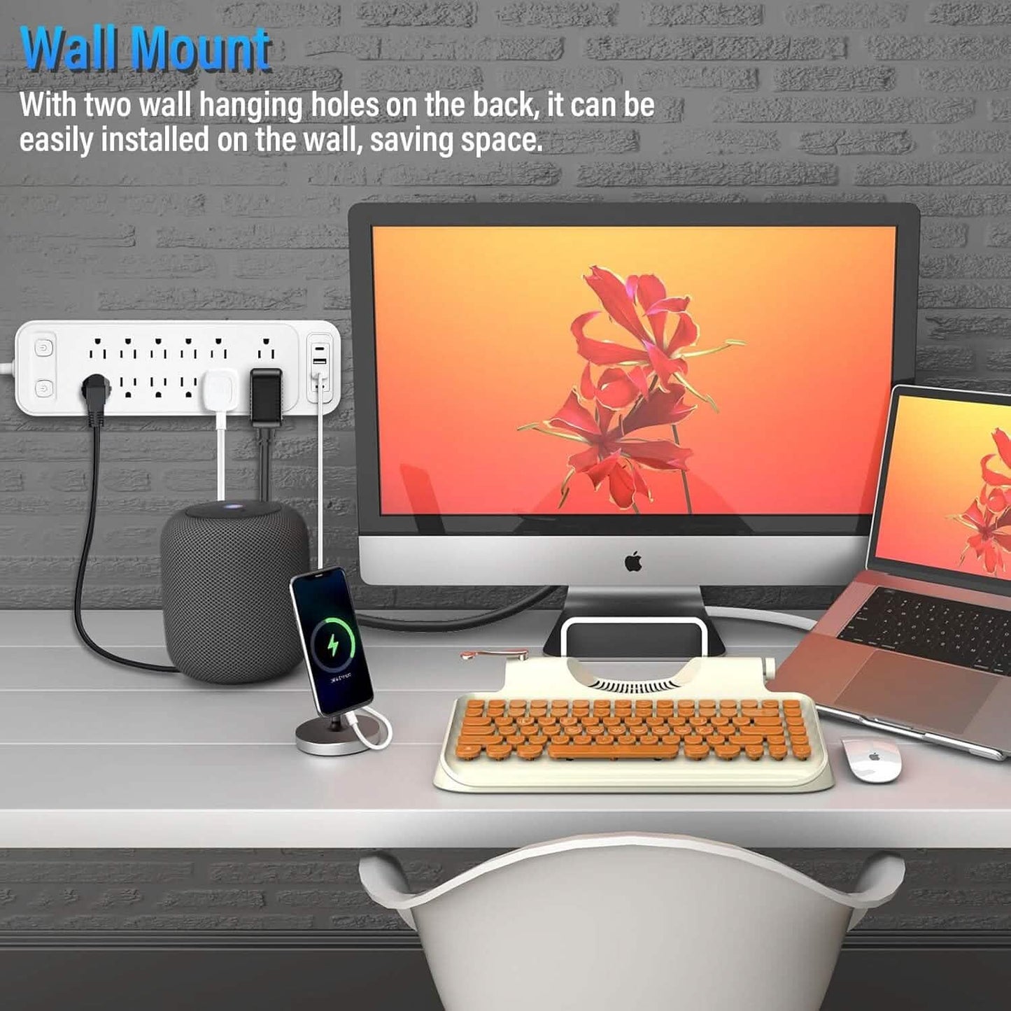Power Strip with Surge Protector Extension Cord DailySale