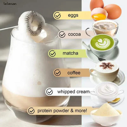 Powerful Electric Milk Frother Stainless Steel Drink Mixer DailySale