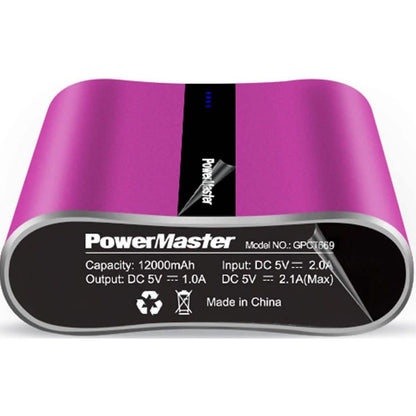 Powermaster 12000mAh Portable Charger with Dual USB Ports 3.1A Output DailySale