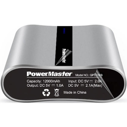 Powermaster 12000mAh Portable Charger with Dual USB Ports 3.1A Output DailySale