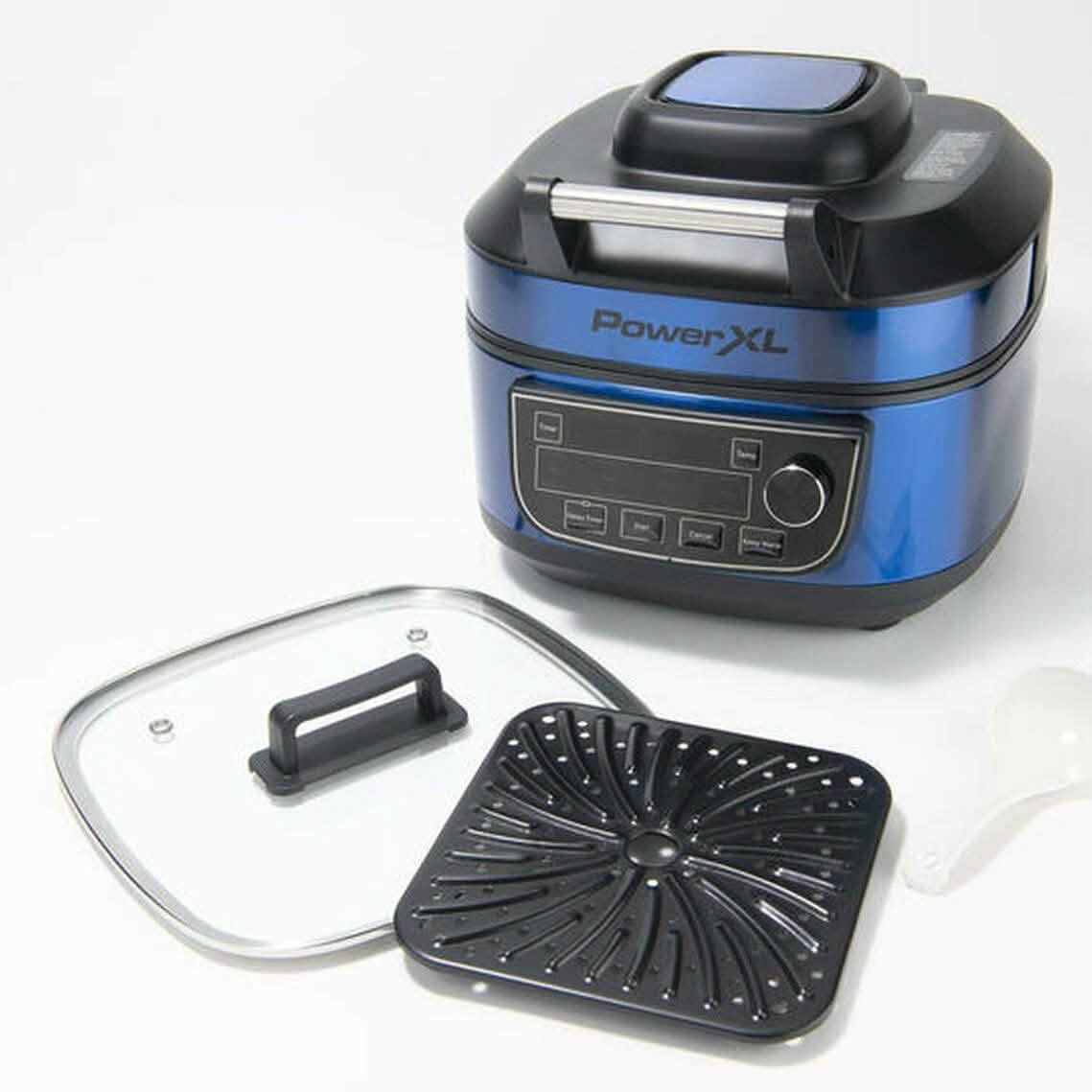 PowerXL 1550W 6-qt 12-in-1 Grill Air Fryer Combo with Glass Lid (Refurbished) DailySale