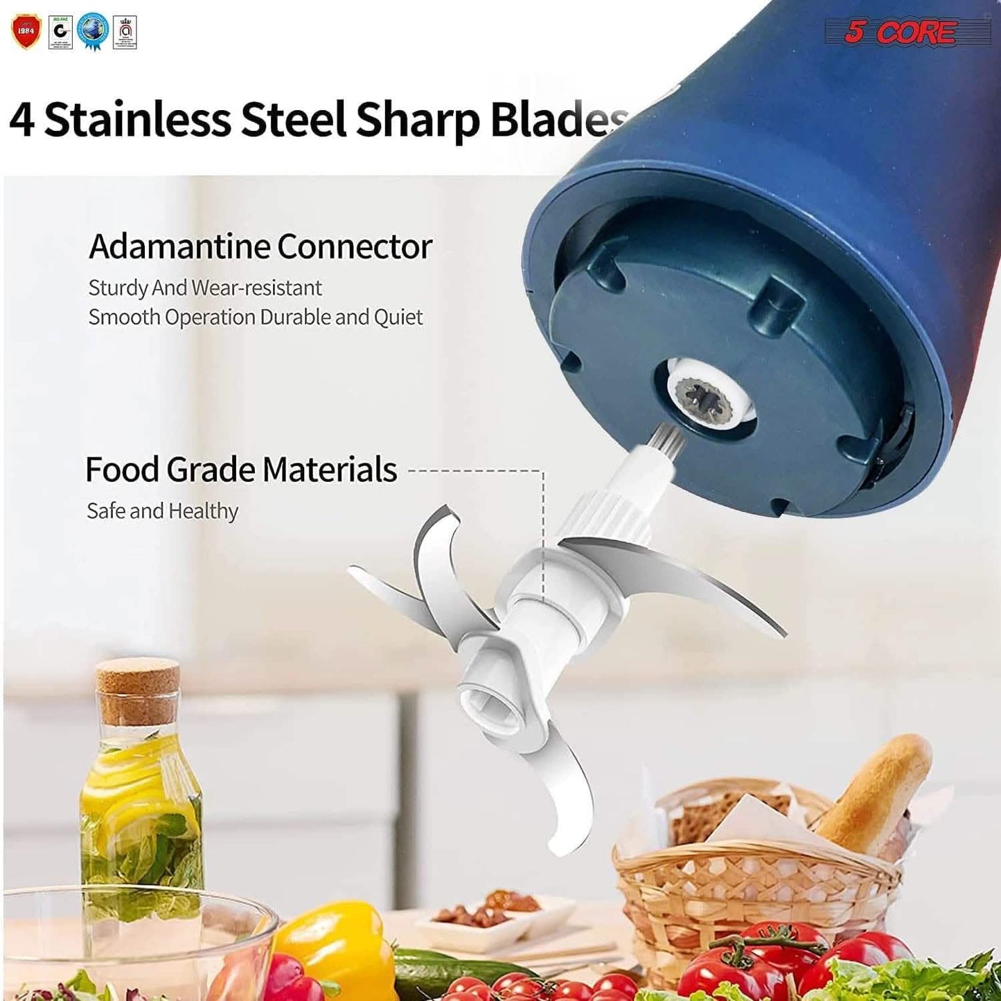 Premium Electric Meat Grinder Food Processor and 4 Titanium Blades DailySale