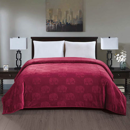 Premium Flannel Fleece Elephant Design Blanket DailySale
