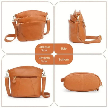 Premium Genuine Cowhide Leather Crossbody Bag DailySale