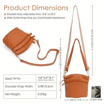 Premium Genuine Cowhide Leather Crossbody Bag DailySale