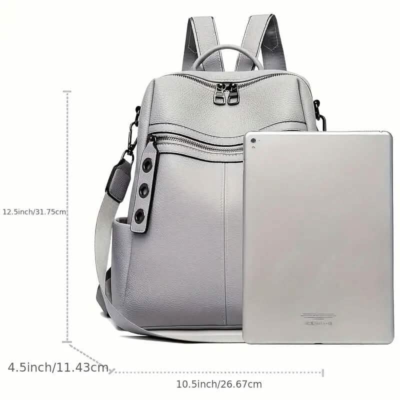 Premium Genuine Leather Womens Backpack - Brown DailySale