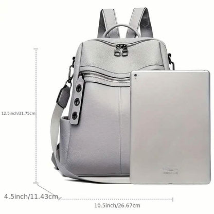 Premium Genuine Leather Womens Backpack - Brown DailySale