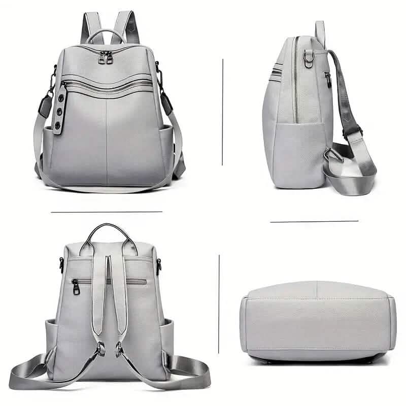 Premium Genuine Leather Womens Backpack - Brown DailySale