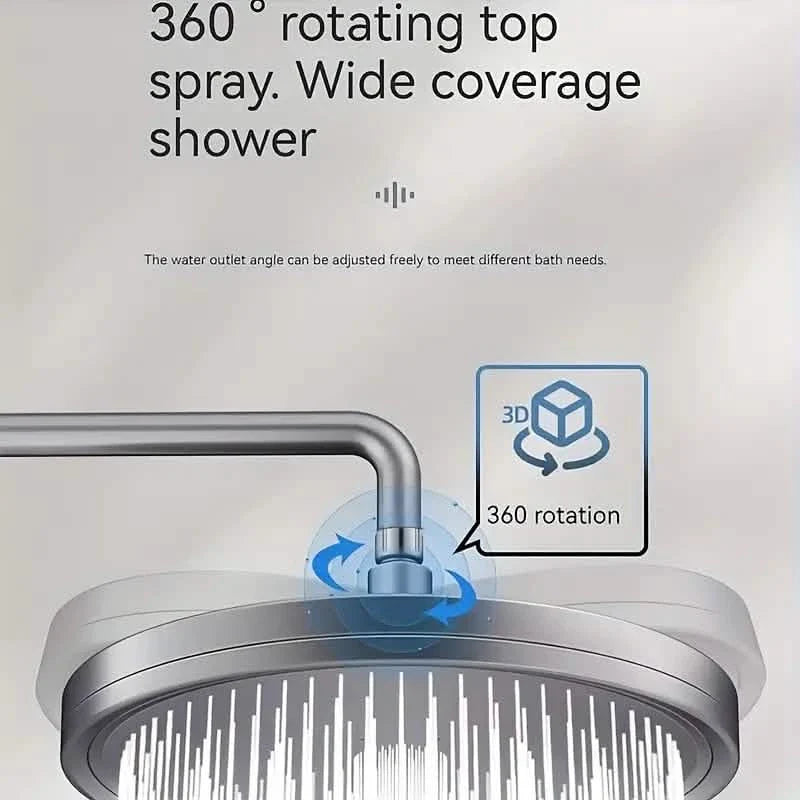 Premium High-pressure Shower Head - Top Spray, Wide Coverage, Lotus Design DailySale