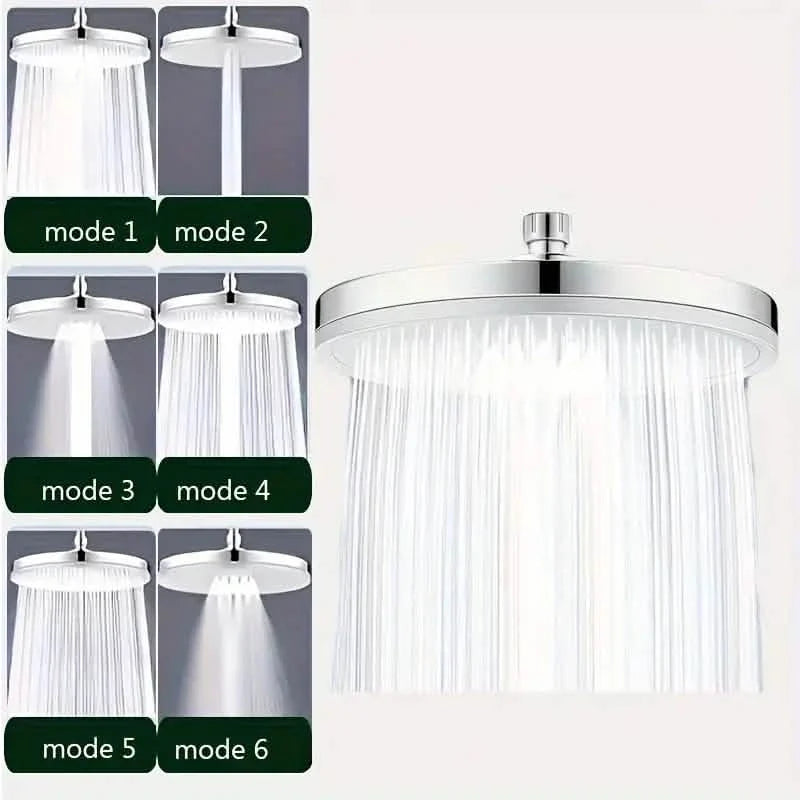 Premium High-pressure Shower Head - Top Spray, Wide Coverage, Lotus Design DailySale