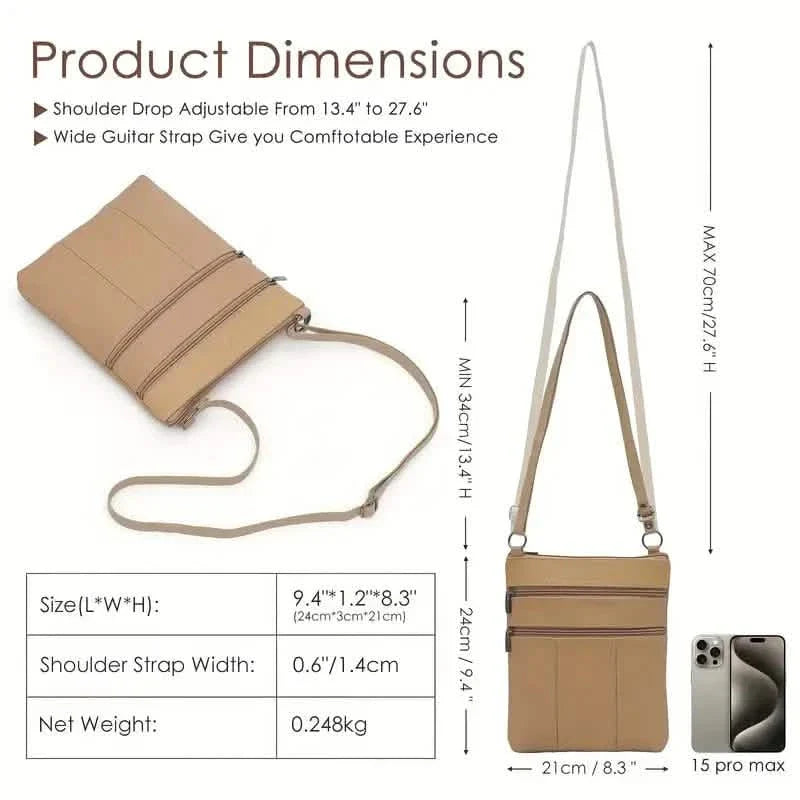 Premium Leather Organizer Purse Women's Handbag Travel Bag DailySale