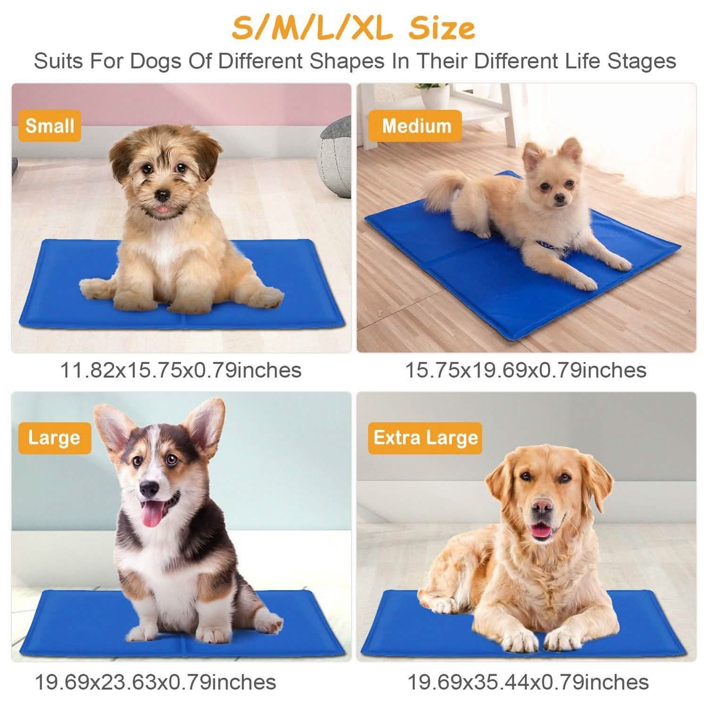 Pressure Activated Pet Gel Self Cooling Mat Pad DailySale