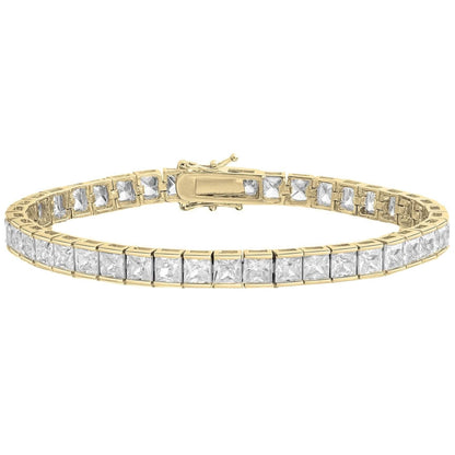 Princess Cut Crystal Tennis Bracelet DailySale