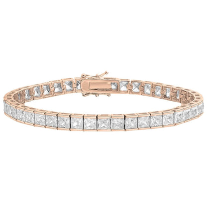 Princess Cut Crystal Tennis Bracelet DailySale