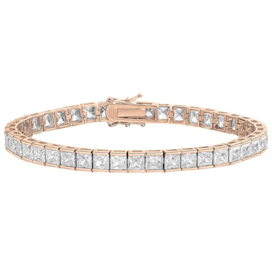 Princess Cut Crystal Tennis Bracelet DailySale