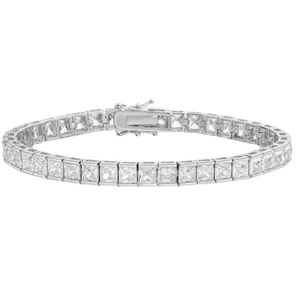 Princess Cut Crystal Tennis Bracelet DailySale