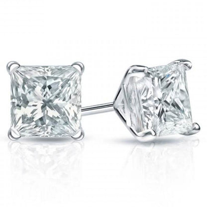 Princess-Cut Stud Earrings with Swarovski Crystals DailySale