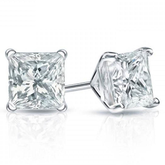 Princess-Cut Stud Earrings with Swarovski Crystals DailySale