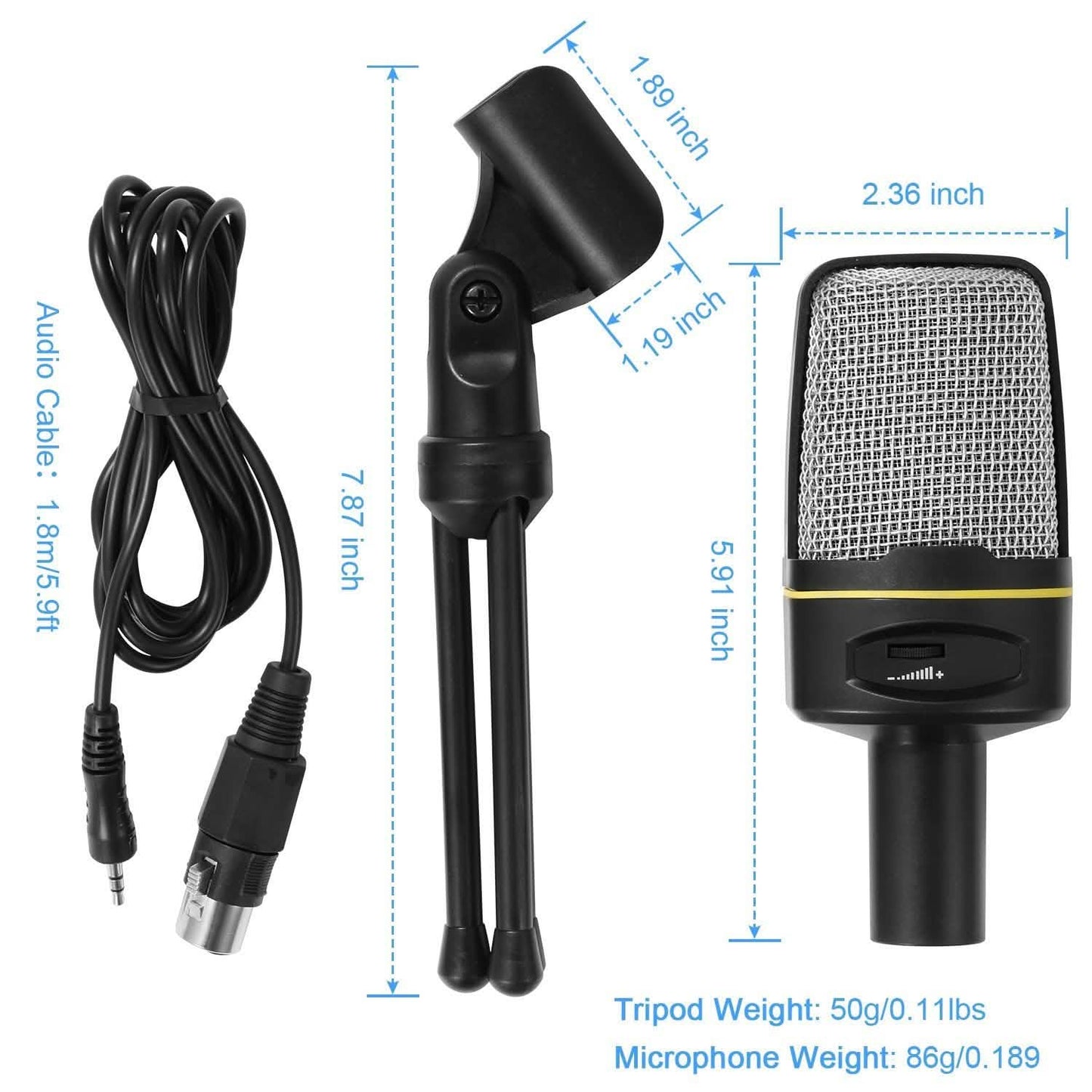Pro Condenser Microphone with Tripod DailySale