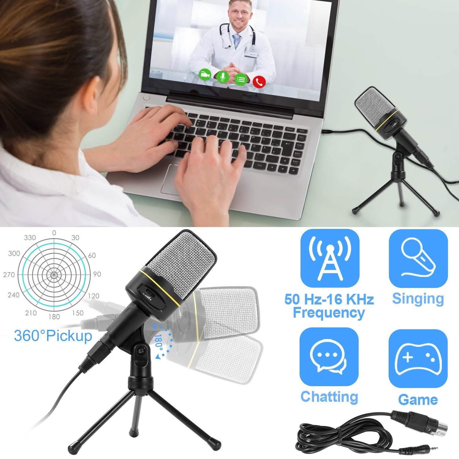 Pro Condenser Microphone with Tripod DailySale