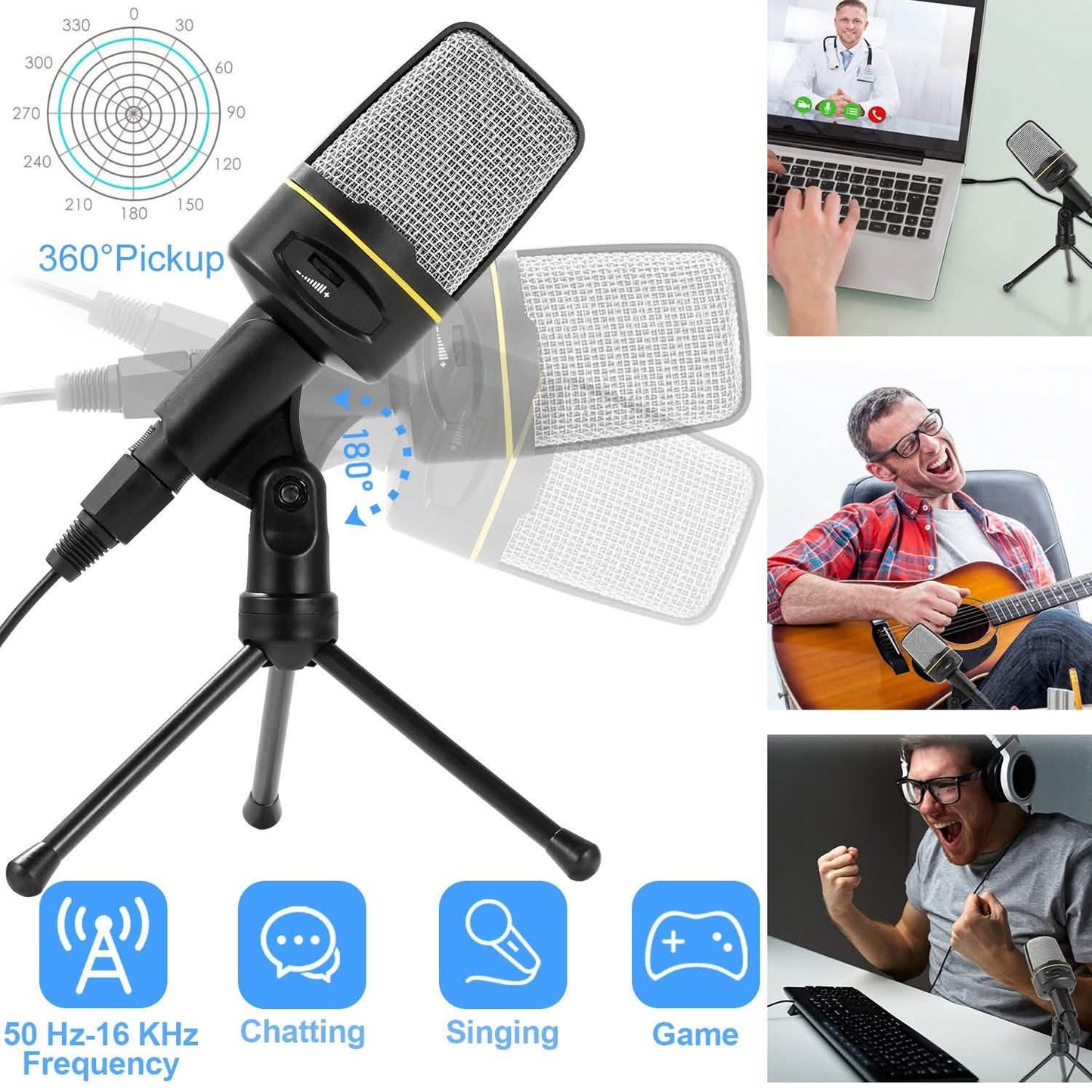 Pro Condenser Microphone with Tripod DailySale