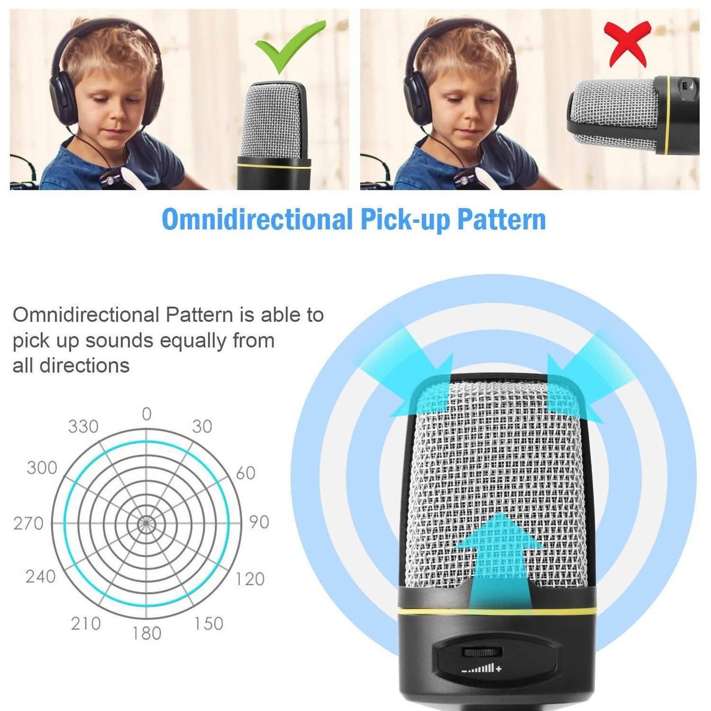 Pro Condenser Microphone with Tripod DailySale