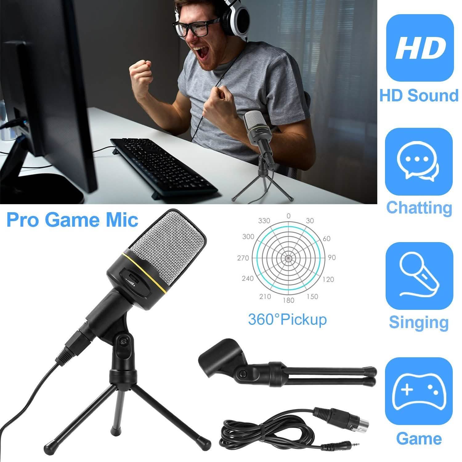 Pro Condenser Microphone with Tripod DailySale