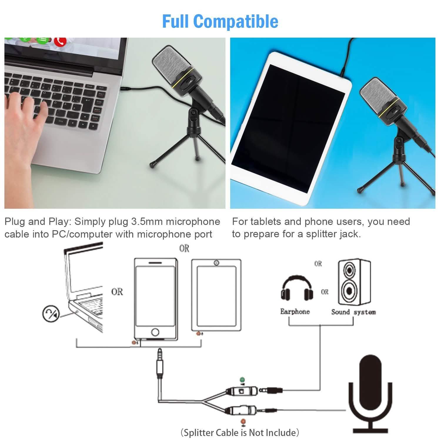 Pro Condenser Microphone with Tripod DailySale