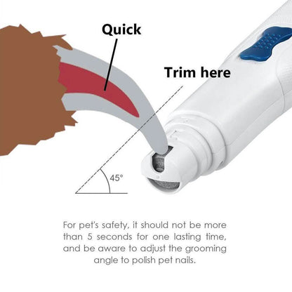 Pro Pet Dog Cat Nail Trimmer Grooming Tool Grinder Electric Clipper Kit DailySale