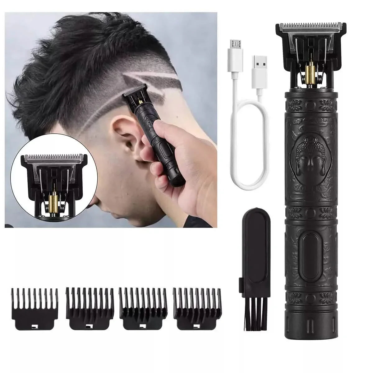 Pro Zero Gapped Cordless T-Outliner Hair Clipper Electric Trimmer Kit Wireless DailySale