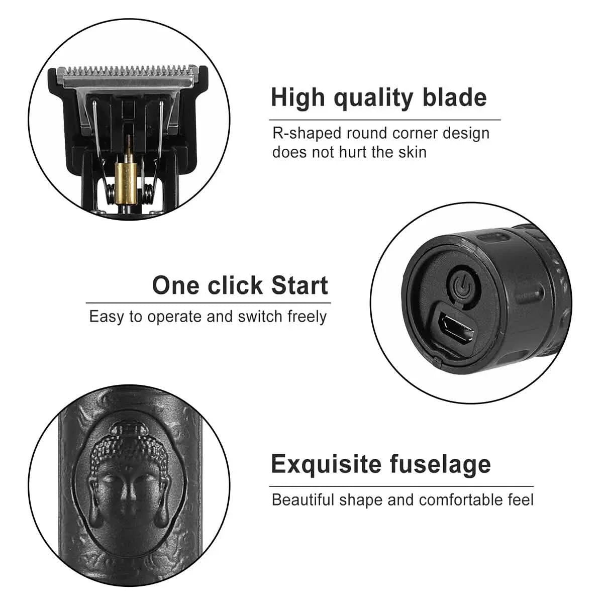 Pro Zero Gapped Cordless T-Outliner Hair Clipper Electric Trimmer Kit Wireless DailySale