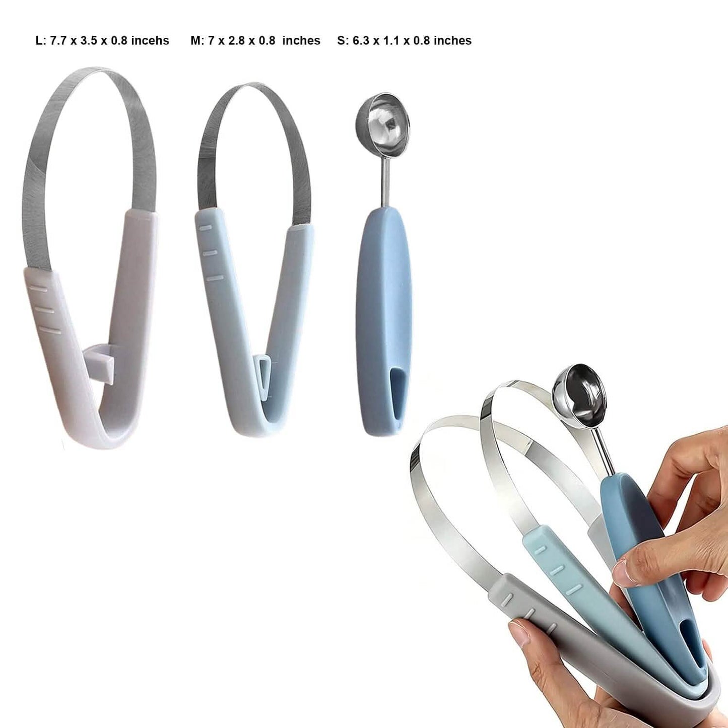 Professional 3-In-1 Stainless Steel Watermelon Melon Baller Scoop Seed Remover Fruit Carving Tool Set DailySale