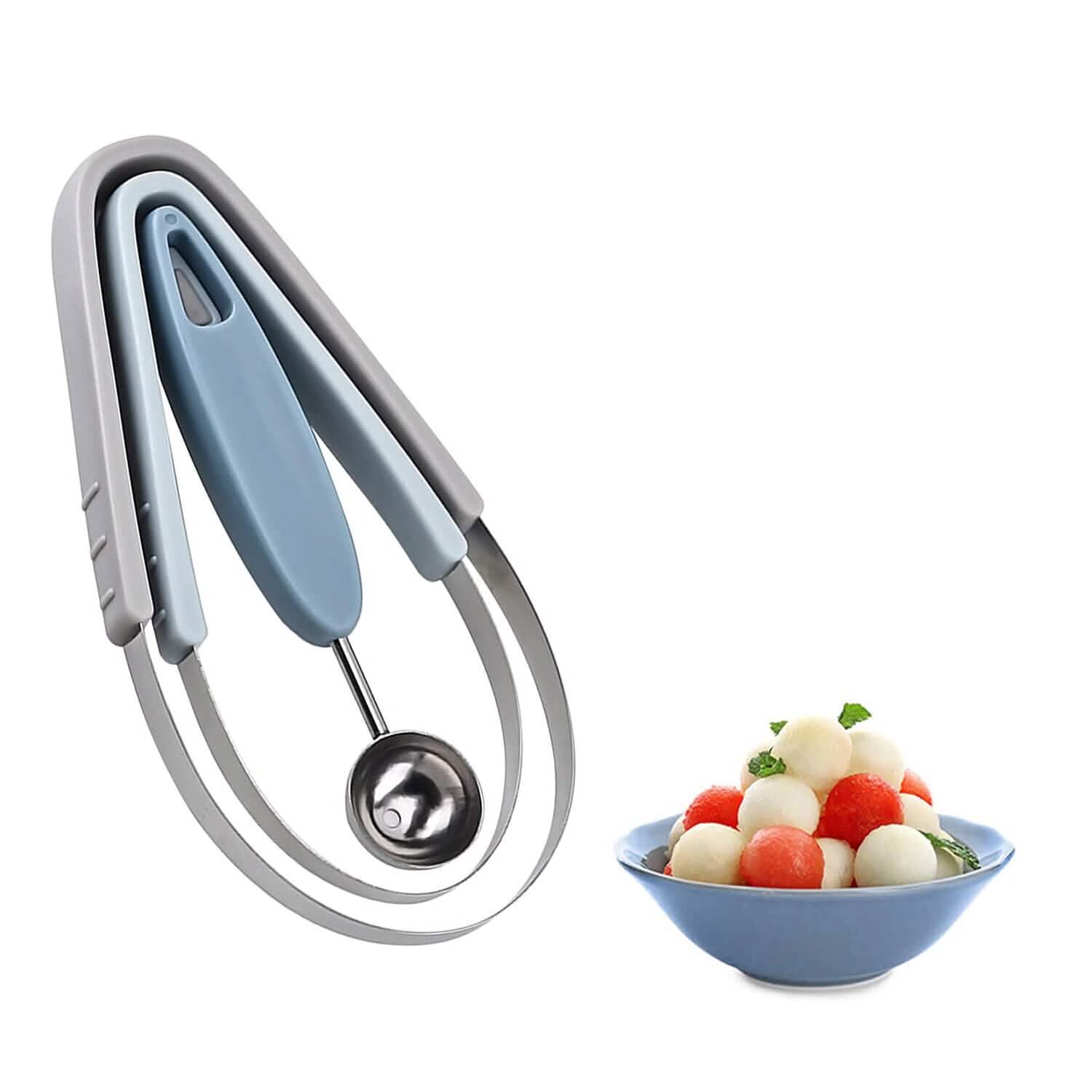 Professional 3-In-1 Stainless Steel Watermelon Melon Baller Scoop Seed Remover Fruit Carving Tool Set DailySale